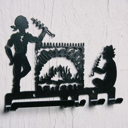 Two barbecues of the “two kebabs” 210x140mm.-1