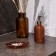 Liquid soap dispenser, 7.5x7.5x19.5 cm, Orange color