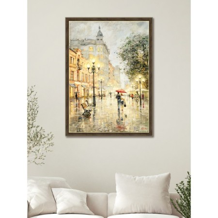 Reproduction of the painting "Arbat Lights", 50x70, frame (45-1311)-6