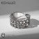 Ring "links" half, color silver, dimensionless