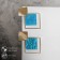 Earrings Assorted "Azelia" rhombuses, turquoise color in gold