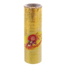 Serpentine, set of 18 coils, brilliant, with a pattern, yellow color