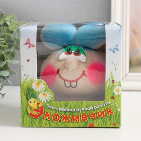 Growing gift Eco -Zhizhivchik "Rabbit Blue" Gift packaging-4