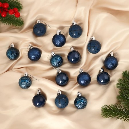 Set of balls plastic D-4 cm, 16 pcs "Melody" Pattering Cod, Blue