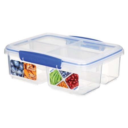 Container rectangular four -section, 1.74 liters