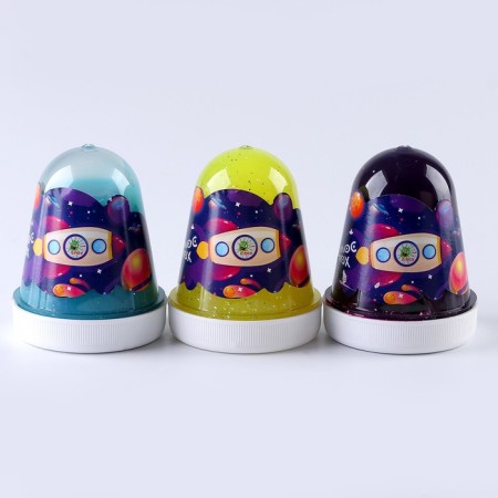 Slime "Cosmos", luminous, with sparkles, capsule 130 g., Assorted-3