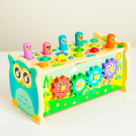 Logic center 4 in 1 "Fishing, hacking, metallophone, steeple" 12.5x12.5x24.5 cm-2