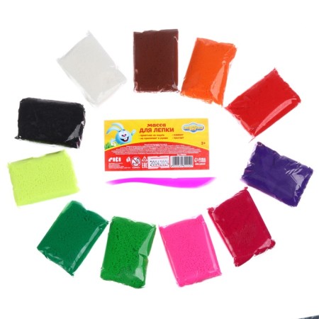 A set of light jumping plasticine, 12 colors, mixers-6