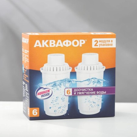 A set of interchangeable cartridges Aquaphor B-6, 2 pcs, dialing and softening of water