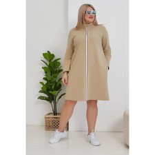 Female dress, size 62, beige color