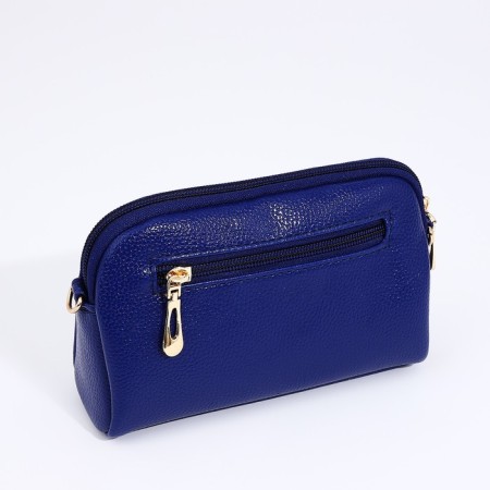 Bag Cross-Bodi with a zipper, blue color-1