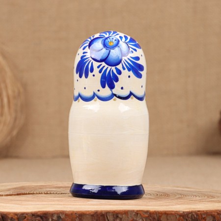 Nesting doll "Olya", white dress, 5 doll, 16 cm-3