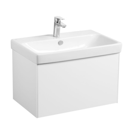 Tumbling under the Aquaton Asti sink, 70 cm, white gloss color, white matte