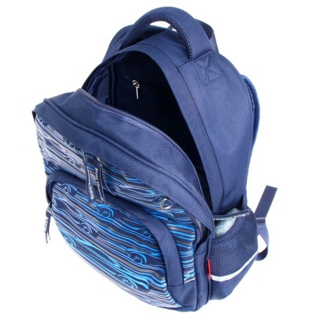 School backpack Bruno VisConti, 40 x 30 x 19 cm, ergonomic back, “sports car”, pencil case as a gift-8