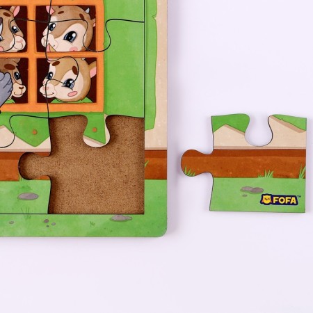 Puzzle "Tales. The wolf and the seven Young goats"-2