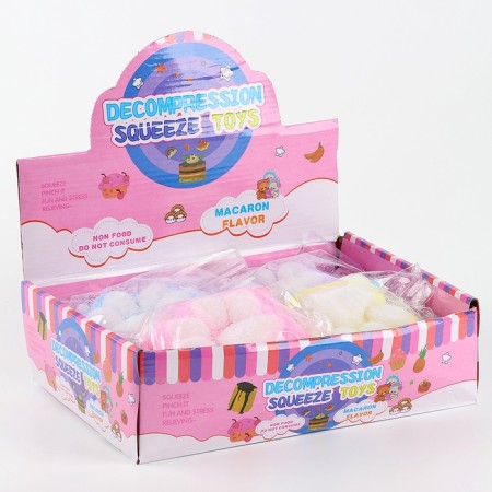 Squash anti -stress - a toy "Cat's foot", with a fluffy sprinkle, mix-11