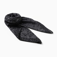 Women's scarf, black color, size 70x70