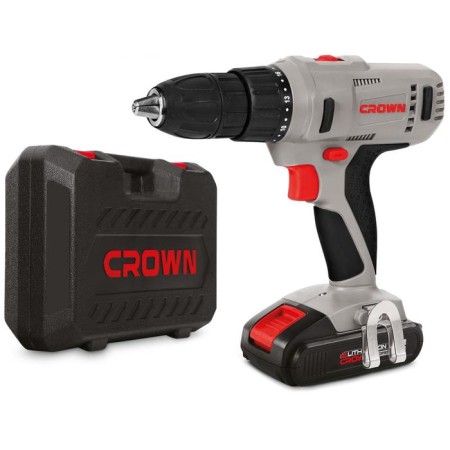 Drill-shuruvumvets Crown CT21056L-1.5BMC, 18 V, 2x1.5 Ah, Li-Ion, 35 Nm, case