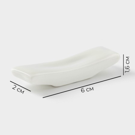 Porcelain stand for Magistro sticks "Blanche", 6 × 2 × 1.6 cm, white color-3