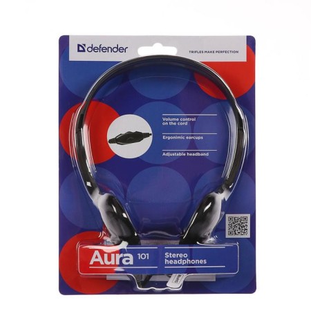 Headphones Defender aura 101, invoices, 85 dB, 32 Ohm, 3.5 mm, 1.8 m, black-10