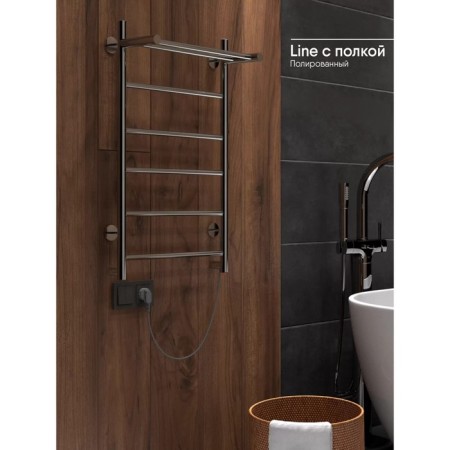 Electric towel Indigo Line, 800x400 mm, hidden installation, chrome-8