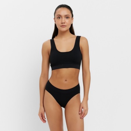 Female set (top, panties) Black color, size 42-44