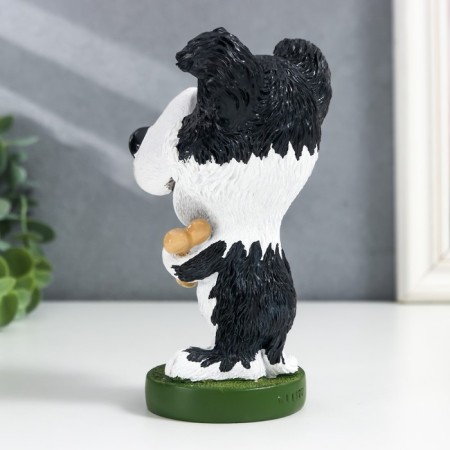 Souvenir Polystone stand for glasses "Pyosik with a bone" 13.5x8x7.5 cm-5