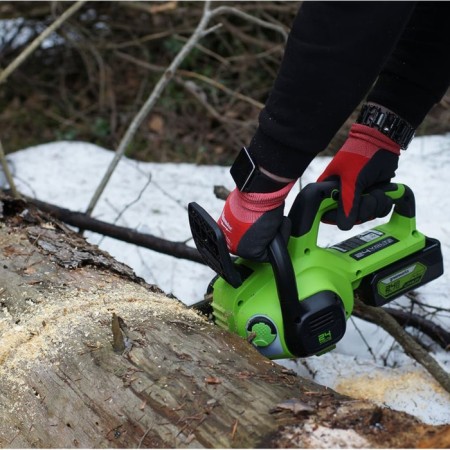 DREAL DREE BATCOMAL GREENWORKS G24CS25, without battery/ZU, 24 V, tire 25 cm, groove 1.1 mm-14