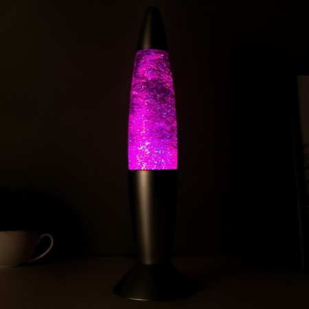 Typhoon lamp Led, lava, sparkles, silver 35.5 cm Risalux-5