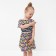 Kit for girls, black/white color, height 110 cm