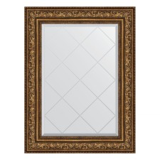 Mirror with engraving in the baguette frame, vignette aged bronze 109 mm, 70x93 cm