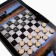 NARDS "HOME", wooden board 60 x 60 cm, with a field for playing checkers