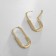 Earrings with rhinestones Xuping recognition, path, white color in gold