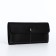Women's wallet on the button, black color