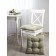 Pillow for shakespeare chair, size 40x40 cm, green color