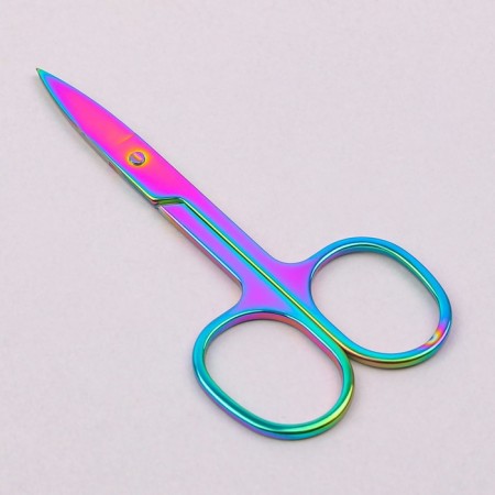 Scissors are manicure, straight, wide, 8.8 cm, chameleon color-1