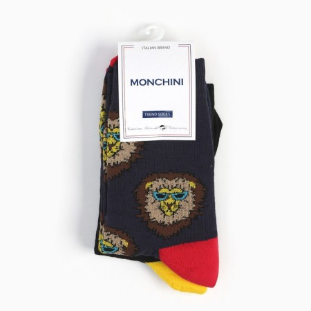 Set of male socks (2 pairs), blue/black color, size 42-43-7