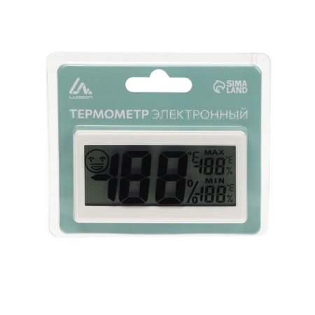 Thermometer Luazon LTR-11, electronic, with a hygrometer, white-4