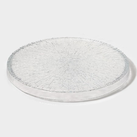 Glass dessert plate with the side "Nuuk", D = 21 cm-3