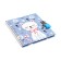 Gift notebook, 45 sheets, line, on the castle, on the crest, the cat white (13x13.5cm)