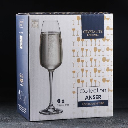 A set of glasses for champagne ANSER, 290 ml, 6 pcs-1