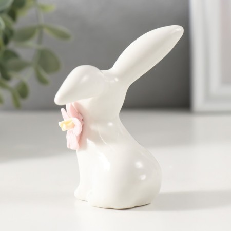 Souvenir Ceramics "ROOL with pink flower" 6.8x4.8x7.9 cm-3