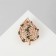 Brooch "Liszt" Pearl side, white-green color in gold