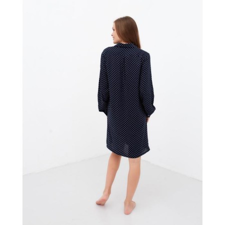 Shirt (shirt) female kaftan “points”, blue color, size 40-42-3