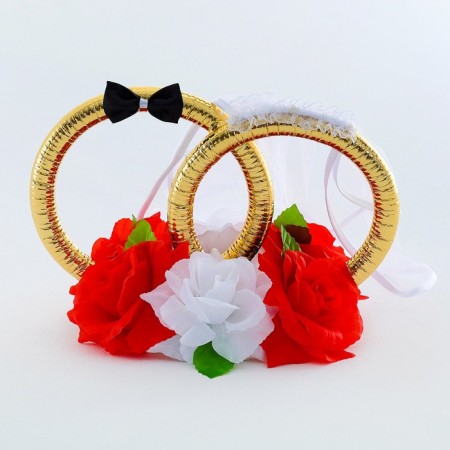 Rings on the roof "Council and love" with red-white colors