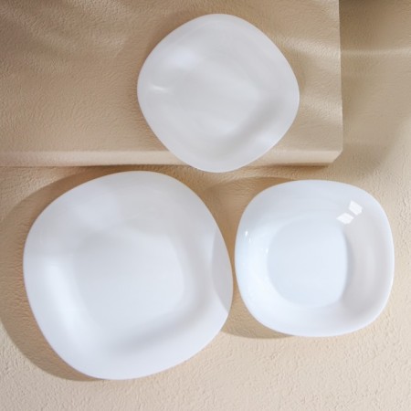 Luminarc Carine table service, glass ceramics, 18 objects, white color-2