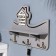 Key with a shelf "Happiness lives here" gray color, 28x23x7.5 cm