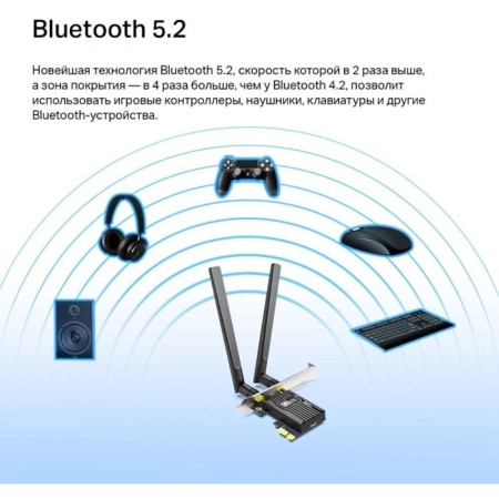 Network adapter Wi-Fi + Bluetooth TP-Link Archer TX55E AX3000 PCI Express (ant.-7