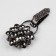 Decorative fastener "Glass Flower", 10.5 × 5 cm, black color