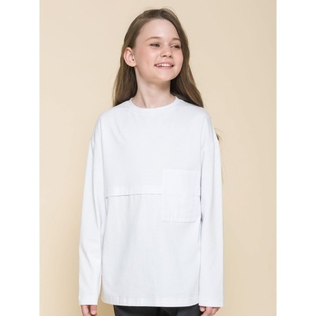 Jumper for girls, height 116 cm, white color